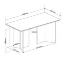 Ver imagem 4 de Conjunto Sala de Jantar 6 Lugares Retangular Tampo de Vidro/MDF Corleone Yescasa Bege/Mel/Off White