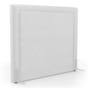 Ver imagem 1 de Cabeceira Cama Box Casal Padrão Alba 140cm com Frame Couríssimo Branco - Desk Design