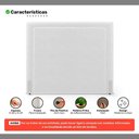Ver imagem 3 de Cabeceira Cama Box Casal Padrão Alba 140cm com Frame Couríssimo Branco - Desk Design