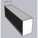Ver imagem 3 de Armário Aéreo Multiuso 1,80m Michelangelo Preto Fosco 100% Mdf 15mm Rino Móveis