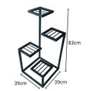 Ver imagem 2 de Suporte Planta Floreira Lisa Chão 4 Andares em Ferro para Jardim Varanda