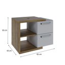 Ver imagem 4 de Armário Gabinete Nexus 65g Contemporâneo Marrom/Lâmina Mel/Branco Chess