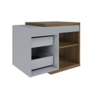 Ver imagem 2 de Armário Gabinete Nexus 65g Contemporâneo Marrom/Lâmina Mel/Branco Chess