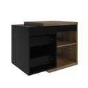 Ver imagem 2 de Armário Gabinete Nexus 65g Contemporâneo Marrom/Lâmina Mel/Preto Ônix