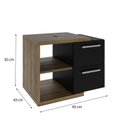 Ver imagem 4 de Armário Gabinete Nexus 65g Contemporâneo Marrom/Lâmina Mel/Preto Ônix