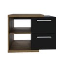 Ver imagem 3 de Armário Gabinete Nexus 65g Contemporâneo Marrom/Lâmina Mel/Preto Ônix