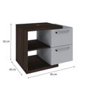 Ver imagem 4 de Armário Gabinete Nexus 65g Contemporâneo Marrom/Nogal/Branco Chess