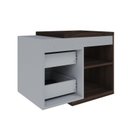 Ver imagem 2 de Armário Gabinete Nexus 65g Contemporâneo Marrom/Nogal/Branco Chess