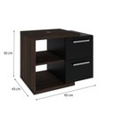 Ver imagem 4 de Armário Gabinete Nexus 65g Contemporâneo Marrom/Nogal/Preto Ônix