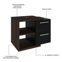 Ver imagem 5 de Armário Gabinete Nexus 65g Contemporâneo Marrom/Nogal/Preto Ônix