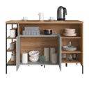 Ver imagem 6 de Mesa Ilha Gourmet 131 Cm 2 Portas P1035 Arenas Mell Pp Milani Store