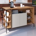 Ver imagem 2 de Mesa Ilha Gourmet 131 Cm 2 Portas P1035 Arenas Mell Pp Milani Store