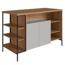 Ver imagem 1 de Mesa Ilha Gourmet 131 Cm 2 Portas P1035 Arenas Mell Pp Milani Store