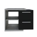 Ver imagem 3 de Armário Gabinete Nexus 65g Contemporâneo Branco/Snow/Preto Ônix