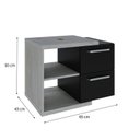 Ver imagem 4 de Armário Gabinete Nexus 65g Contemporâneo Branco/Snow/Preto Ônix