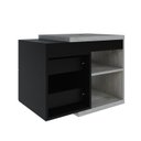Ver imagem 2 de Armário Gabinete Nexus 65g Contemporâneo Branco/Snow/Preto Ônix