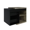 Ver imagem 3 de Armario Gabinete Nexus 65P Contemporâneo Marrom/Carvalho/Preto
