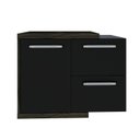 Ver imagem 3 de Armário Gabinete Nexus 65P Contemporâneo Marrom/Carvalho Dark/Preto Ônix