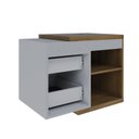 Ver imagem 2 de Armário Gabinete Nexus 65P Contemporâneo Marrom/Lâmina Mel/Branco Chess