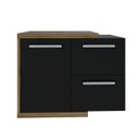 Ver imagem 3 de Armário Gabinete Nexus 65P Contemporâneo Marrom/Lâmina Mel/Preto Ônix