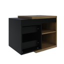 Ver imagem 2 de Armário Gabinete Nexus 65P Contemporâneo Marrom/Lâmina Mel/Preto Ônix