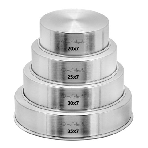 Jogo 4 Forma Assadeira Bolo Redonda 20 -25 -30 - 35 X 7 J19