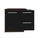 Ver imagem 3 de Armario Gabinete Nexus 65P Contemporâneo Marrom/Nogal/Preto Ônix
