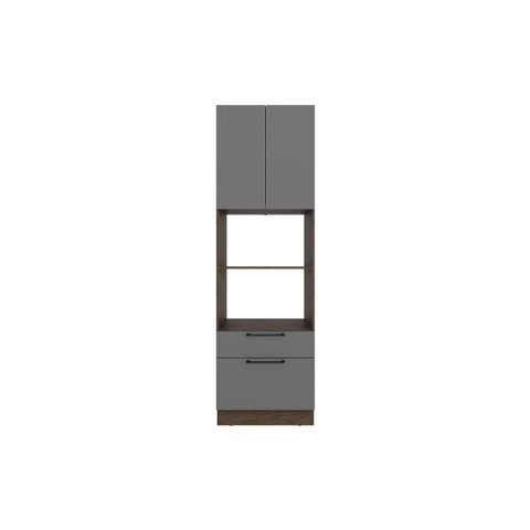 Paneleiro de Cozinha Amsterdam Ph 3141 Torre Quente C/ 2 Portas 2 Gavetas e 2 Nichos P/ Forno 70cm