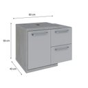 Ver imagem 4 de Armário Gabinete Nexus 65P Contemporâneo Branco/Snow/Chess