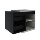 Ver imagem 2 de Armario Gabinete Nexus 65P Contemporâneo Branco/Snow/Preto Ônix