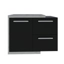 Ver imagem 3 de Armario Gabinete Nexus 65P Contemporâneo Branco/Snow/Preto Ônix