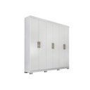 Ver imagem 1 de Guarda Roupa Casal 6 Portas e 3 Gavetas Clara Branco - Panan