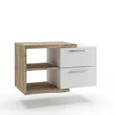 Ver imagem 2 de Armario Gabinete Nexus 83g Contemporâneo Marrom/Carvalho/Branco Chess