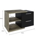 Ver imagem 4 de Armario Gabinete Nexus 83g Contemporâneo Marrom/Carvalho/Preto Ônix