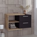 Ver imagem 6 de Armario Gabinete Nexus 83g Contemporâneo Marrom/Carvalho/Preto Ônix