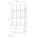 Ver imagem 3 de Aparador para Sala Buffet Monza e Cristaleira Moss Cinamomo Off White – Madetec