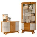 Ver imagem 1 de Aparador para Sala Buffet Monza e Cristaleira Moss Cinamomo Off White – Madetec