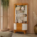 Ver imagem 7 de Aparador para Sala Buffet Monza e Cristaleira Moss Cinamomo Off White – Madetec