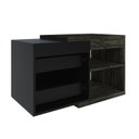 Ver imagem 2 de Armario Gabinete Nexus 83g Contemporâneo Marrom/Carvalho Dark/Preto Ônix