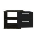 Ver imagem 3 de Armario Gabinete Nexus 83g Contemporâneo Marrom/Carvalho Dark/Preto Ônix