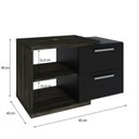 Ver imagem 4 de Armario Gabinete Nexus 83g Contemporâneo Marrom/Carvalho Dark/Preto Ônix