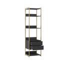 Ver imagem 3 de Closet Industrial Solteiro Aberto Armario com 2 Gavetas - Preto