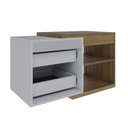 Ver imagem 2 de Armario Gabinete Nexus 83g Contemporâneo Marrom/Lâmina Mel/Branco Chess
