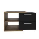 Ver imagem 3 de Armario Gabinete Nexus 83g Contemporâneo Marrom/Lâmina Mel/Preto Ônix