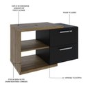 Ver imagem 5 de Armario Gabinete Nexus 83g Contemporâneo Marrom/Lâmina Mel/Preto Ônix