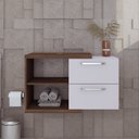 Ver imagem 1 de Armario Gabinete Nexus 83g Contemporâneo Marrom/Nogal/Branco Chess