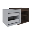 Ver imagem 2 de Armario Gabinete Nexus 83g Contemporâneo Marrom/Nogal/Branco Chess