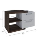 Ver imagem 4 de Armario Gabinete Nexus 83g Contemporâneo Marrom/Nogal/Branco Chess