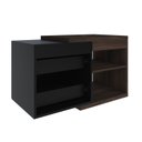 Ver imagem 2 de Armario Gabinete Nexus 83g Contemporâneo Marrom/Nogal/Preto Ônix