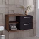 Ver imagem 6 de Armario Gabinete Nexus 83g Contemporâneo Marrom/Nogal/Preto Ônix